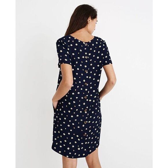 Madewell Button-Back Easy Dress in Daisy Dots Size XXS - Picture 3 of 13